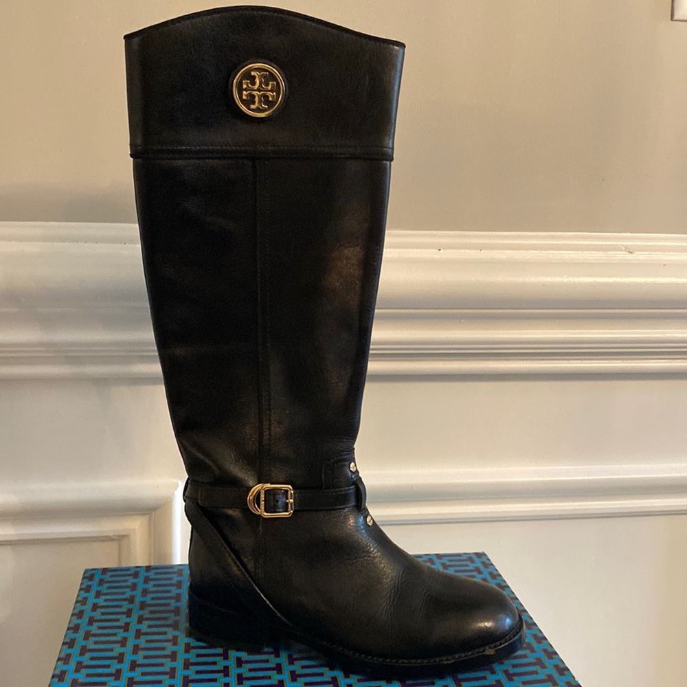 Tory Burch Black Teresa Riding Boot Pre-Owned
